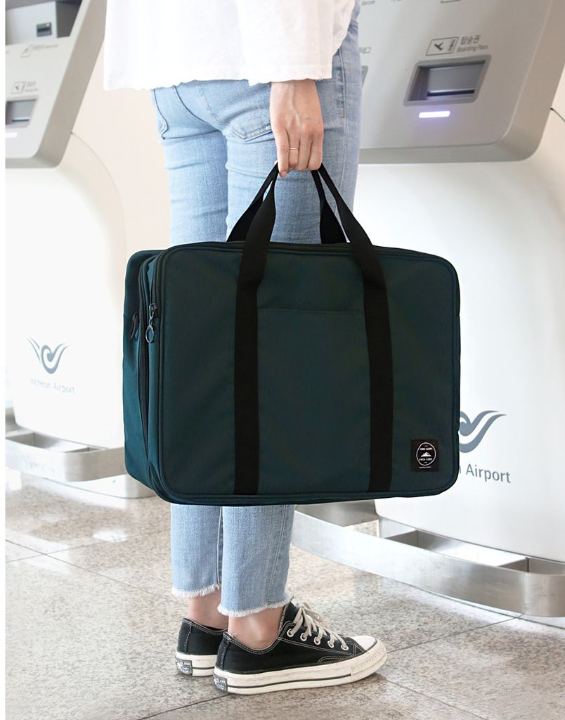 韓國 ICONIC - 防潑水多隔層旅行收納袋-迷霧藍 (40X30X16cm)