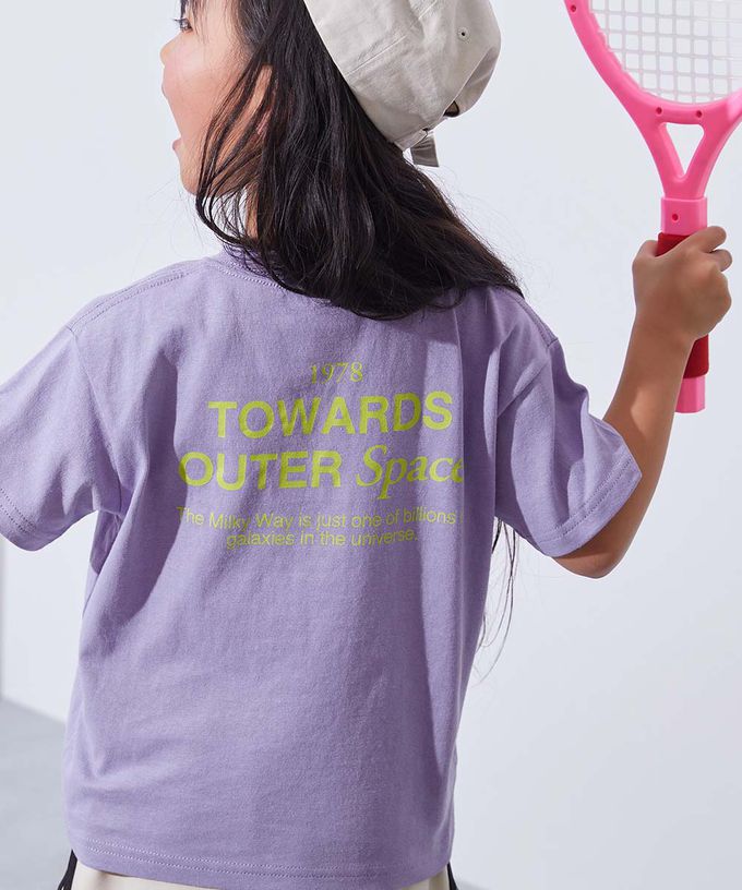 日本 devirock - 純棉定番短袖上衣-黑白相片-灰紫