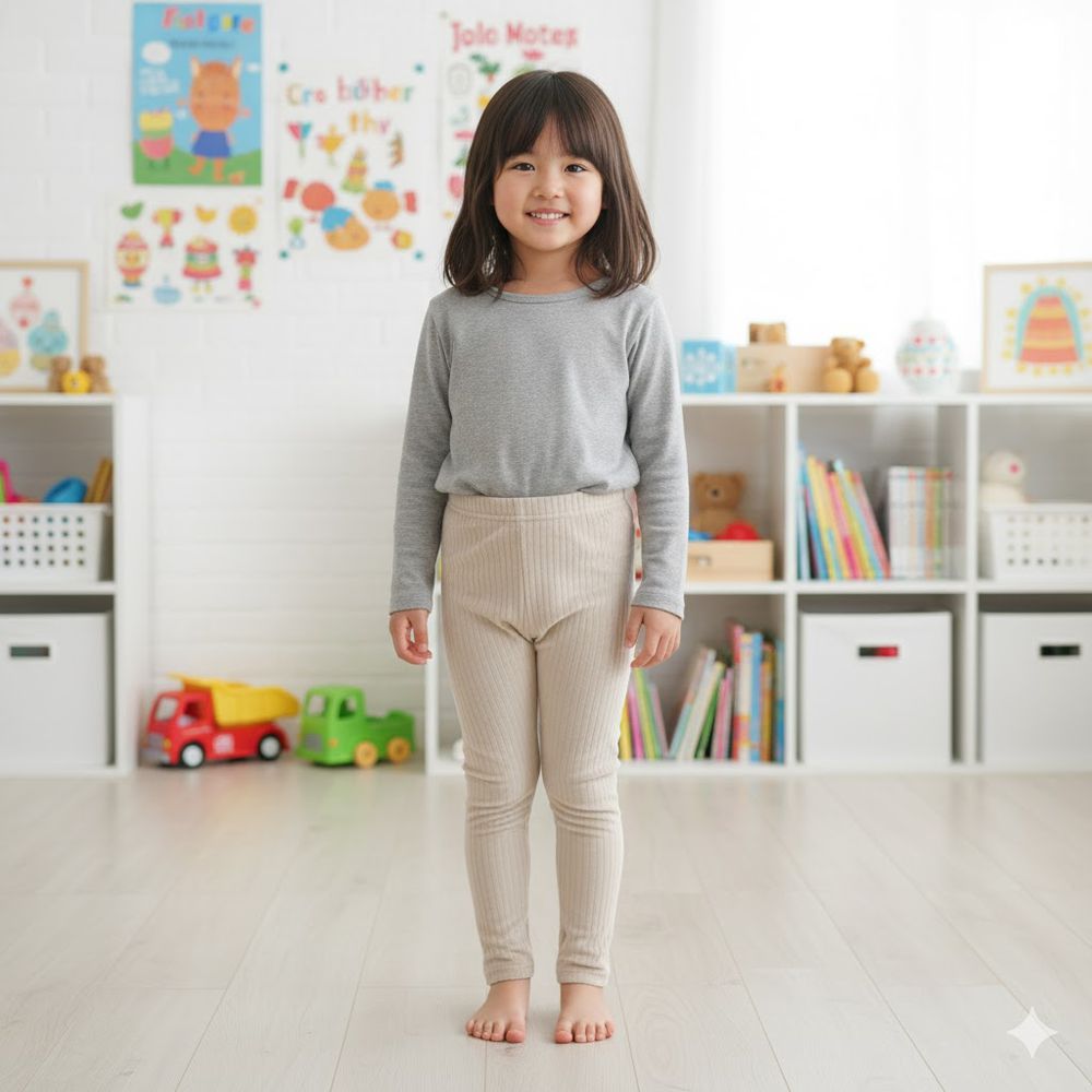 10分軟綿彈性內搭褲--咖啡色