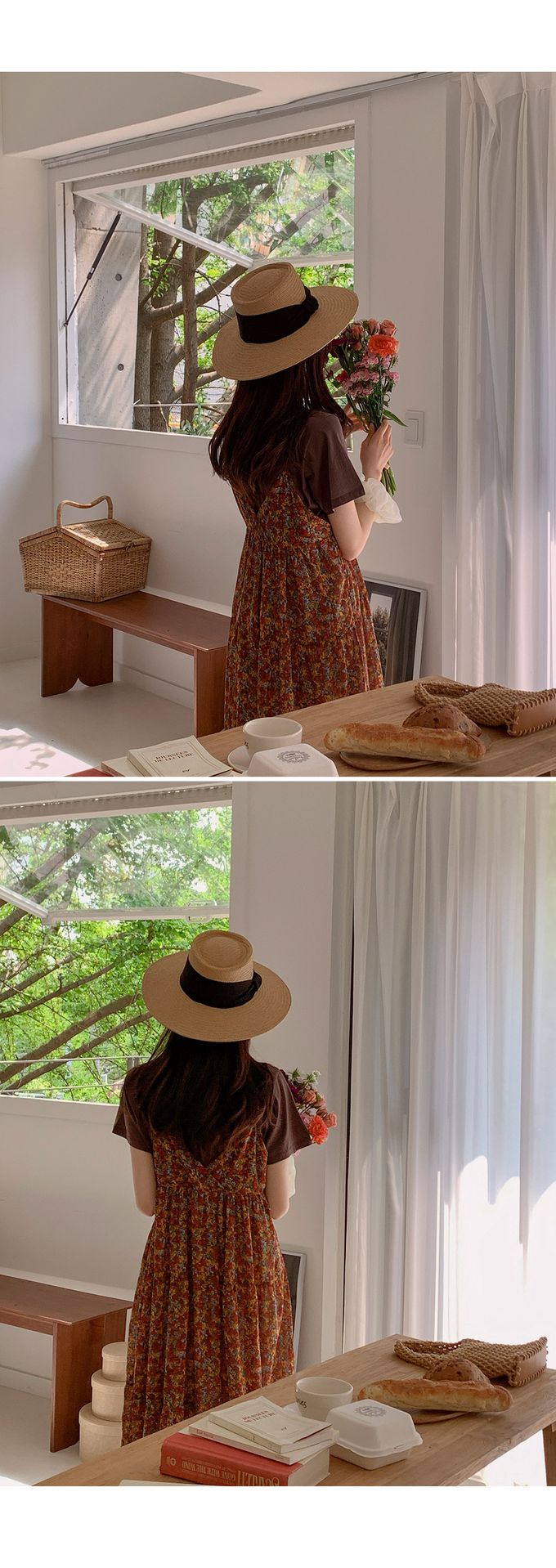 韓國女裝代購 - 好搭配微透圓領短袖上衣-白 (FREE)