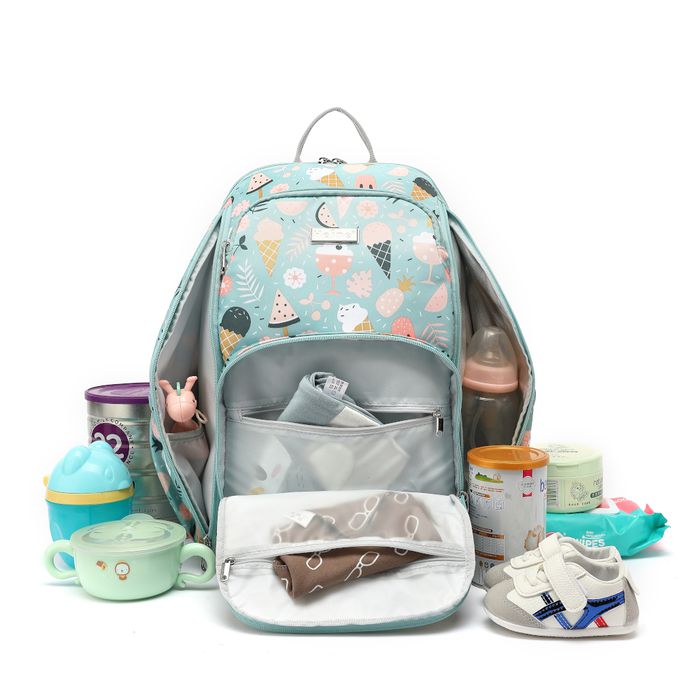 Heine 海恩 - WIN-221 素面尼龍包 流行後背包 媽媽包 待產包 育兒包 防盜防潑水包包(月子禮物)-藏藍色