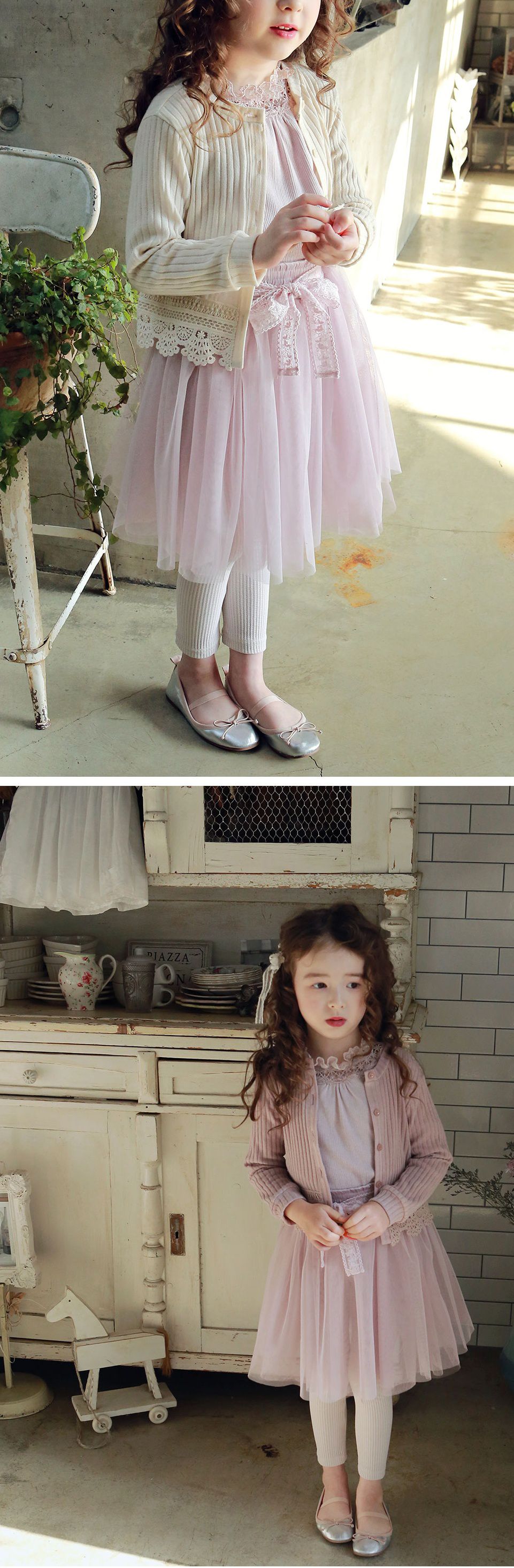 韓國 PuellaFLO - (剩5號)鏤空雕花蕾絲領針織薄上衣-藕粉