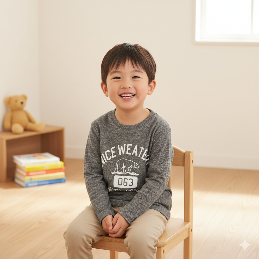 T恤-英文字母-灰色