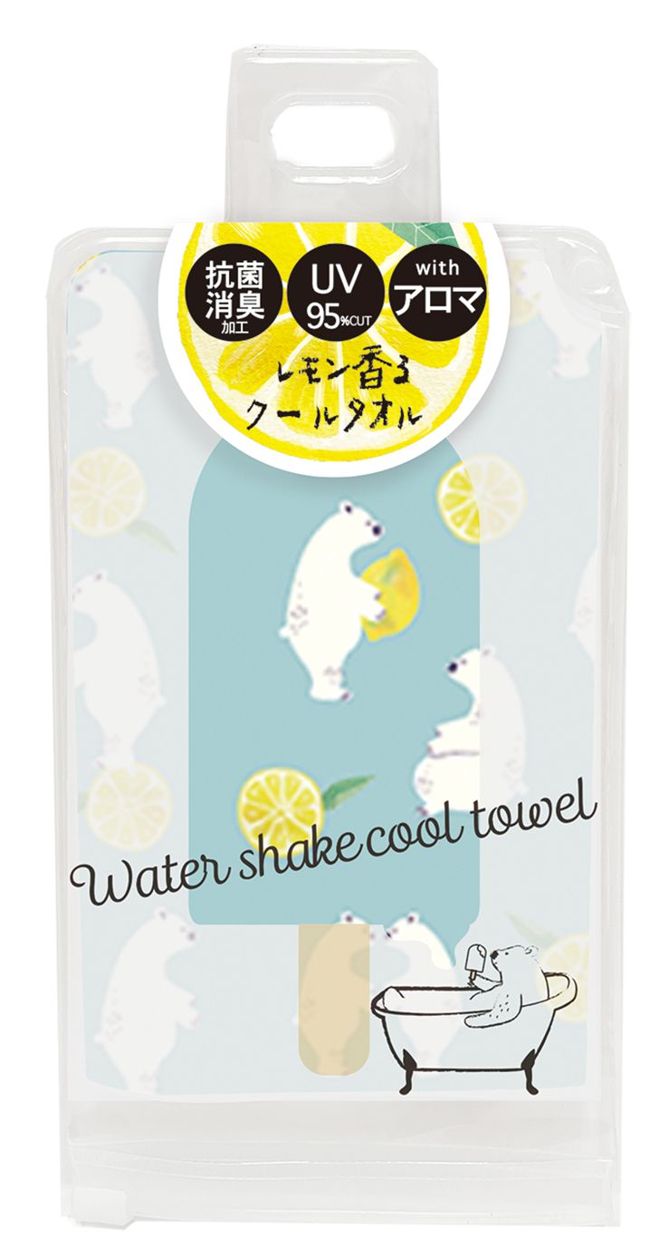 日本弘雅堂 - 抗UV水涼感巾(清新香味)-北極熊檸檬-薄荷 (S(15x100cm))