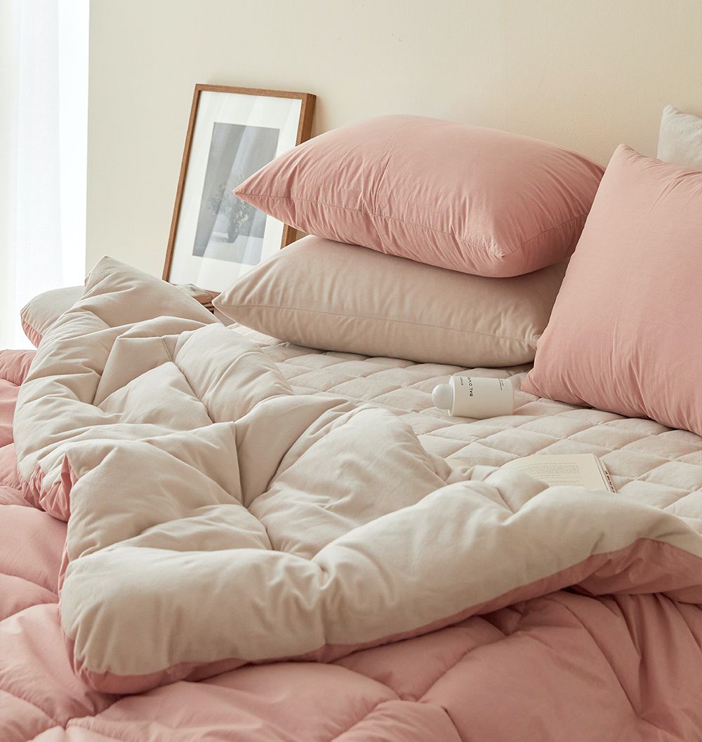 韓國 Maatila - 可水洗刷毛高密度60支棉棉被-玫瑰拿鐵