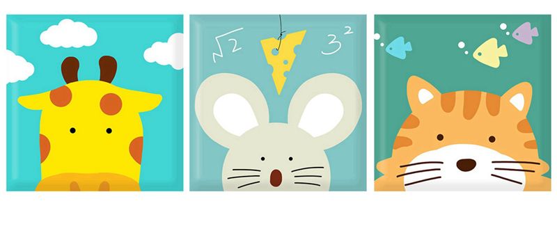 Vanibaby - 自黏式PU防撞壁貼-3片組_超厚3cm 防撞 防水 防霉 (動物園系列)-款式隨機3入