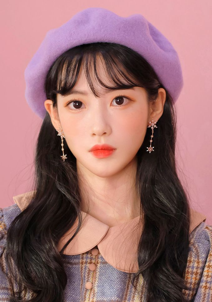 韓國 Soo&Soo - 法式風羊毛貝雷帽-紫 (直徑28cm，高7cm, 頭圍56cm)