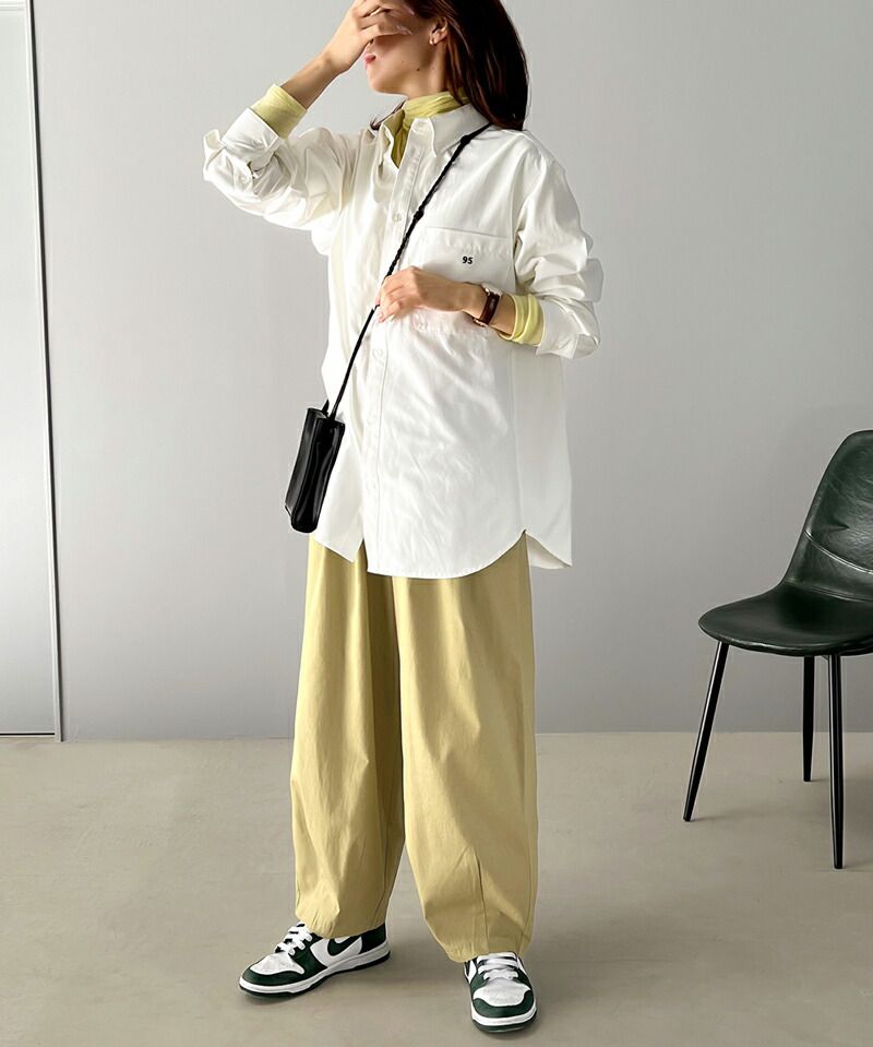 日本 Classical Elf - [日雜推薦] 美式休閒寬褲-綠黃