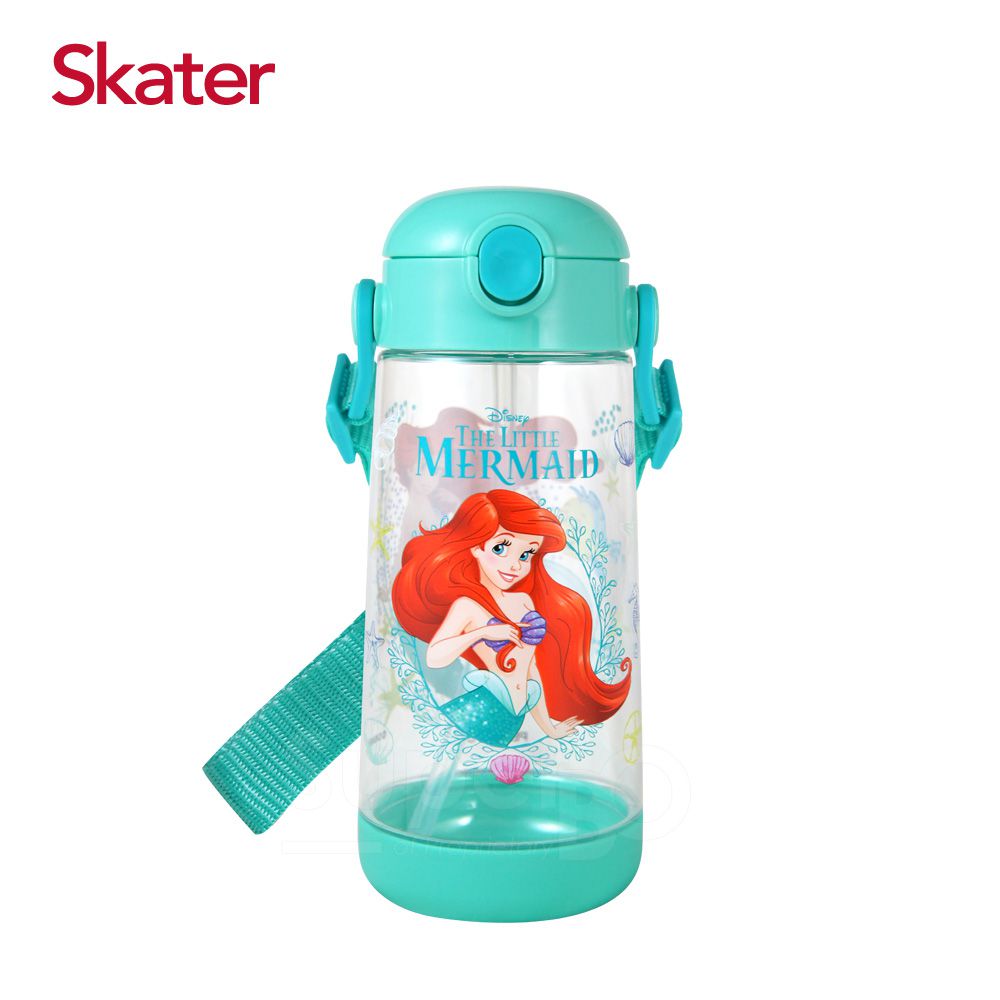 日本 SKATER - PET吸管水壺(480ml)兒童水壺-小美人魚
