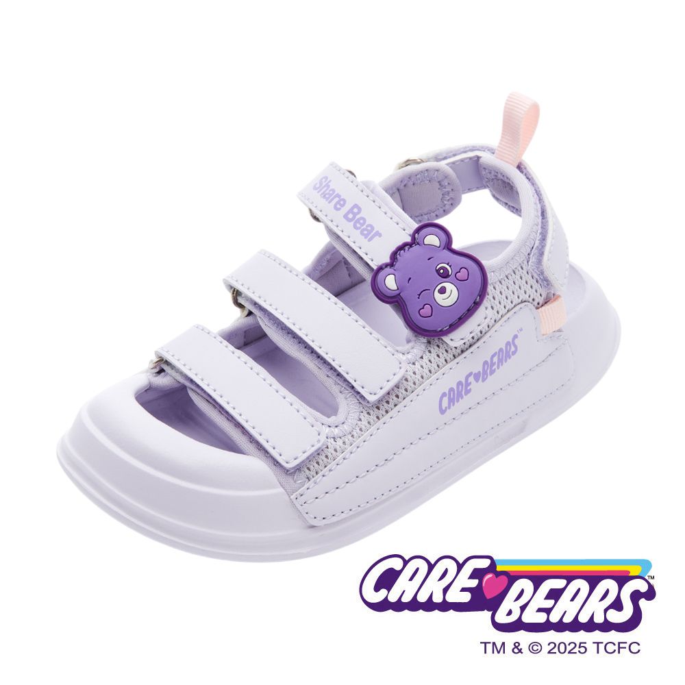 Care Bears 彩虹熊 童鞋 輕量護趾涼鞋 CBKT69707-雙密度Q彈大底，舒適回彈升級-紫-(中大童段)