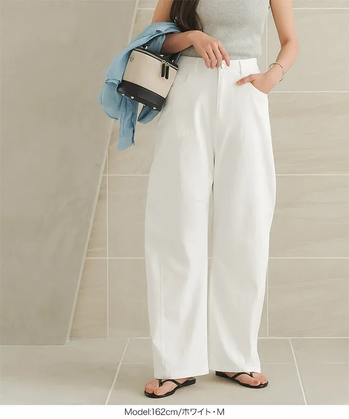 日本 Kobe Lettuce - 接觸冷感 時尚曲線錐型牛仔褲-(可選長度)-黑