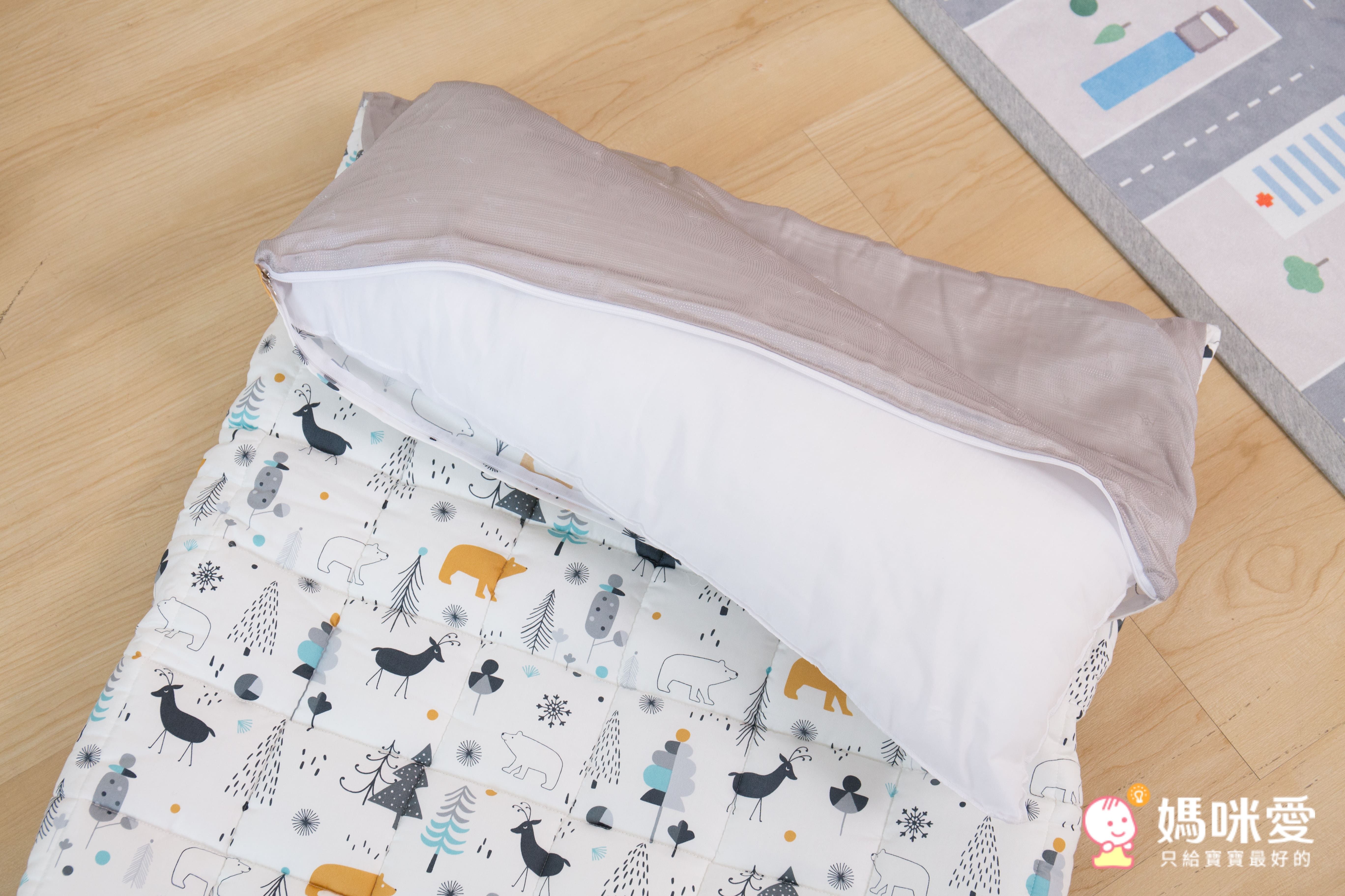 韓國 Formongde - 5cm厚墊雙面用睡袋/寢具(附收納袋)-媽咪愛專屬花色-閃亮獨角獸