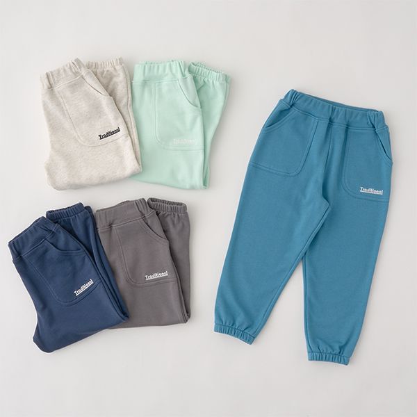 日本 b-ROOM - 彈力百搭口袋運動長褲-炭灰