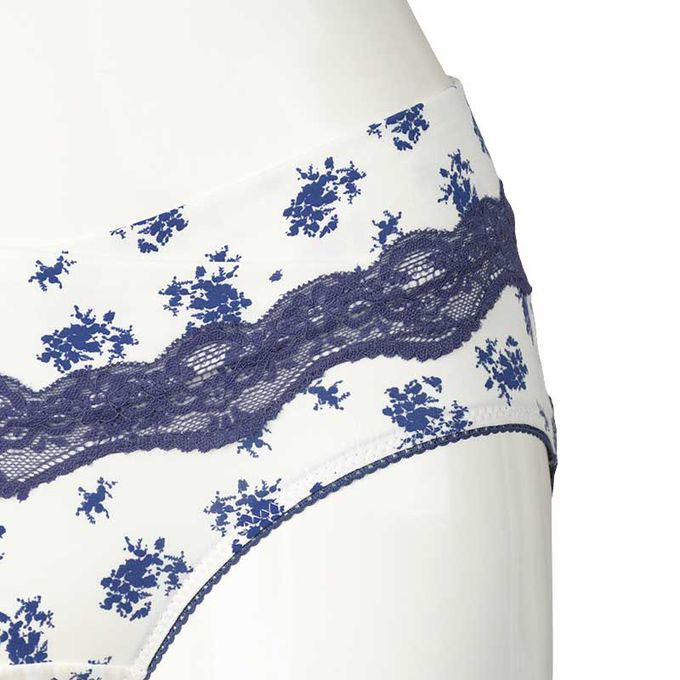 akachan honpo - 腹部交叉設計內褲-羅紋-深藍色