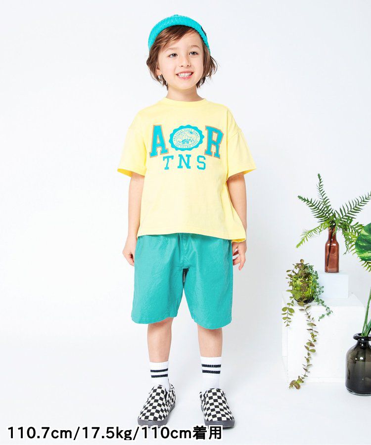 日本 BREEZE - 彩色標籤腰束口休閒短褲-軍綠