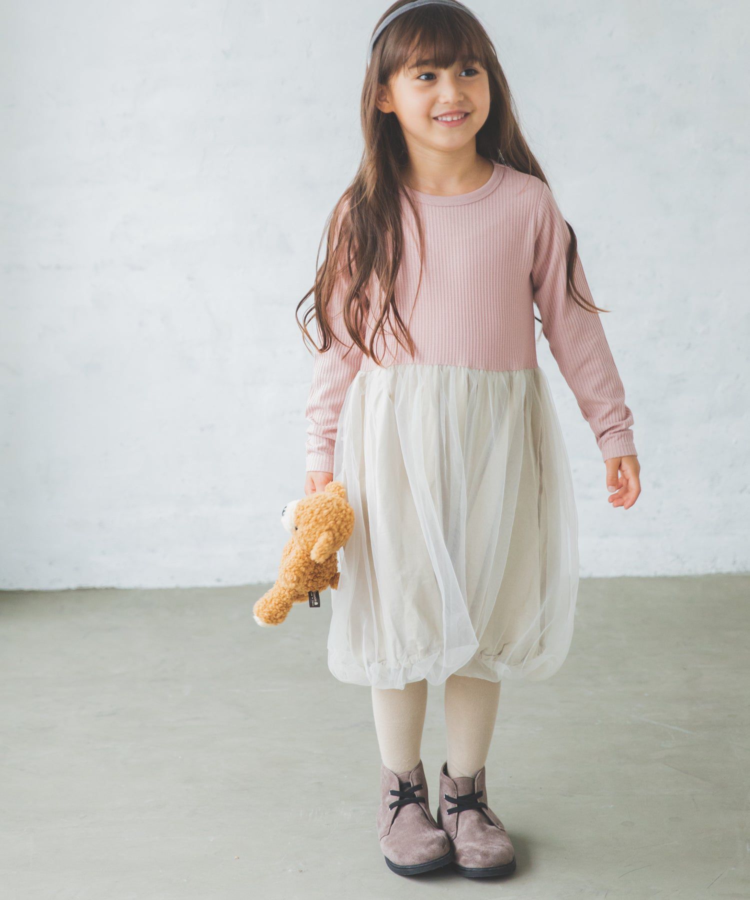 日本 PAIRMANON - 小精靈澎澎紗裙洋裝-摩卡