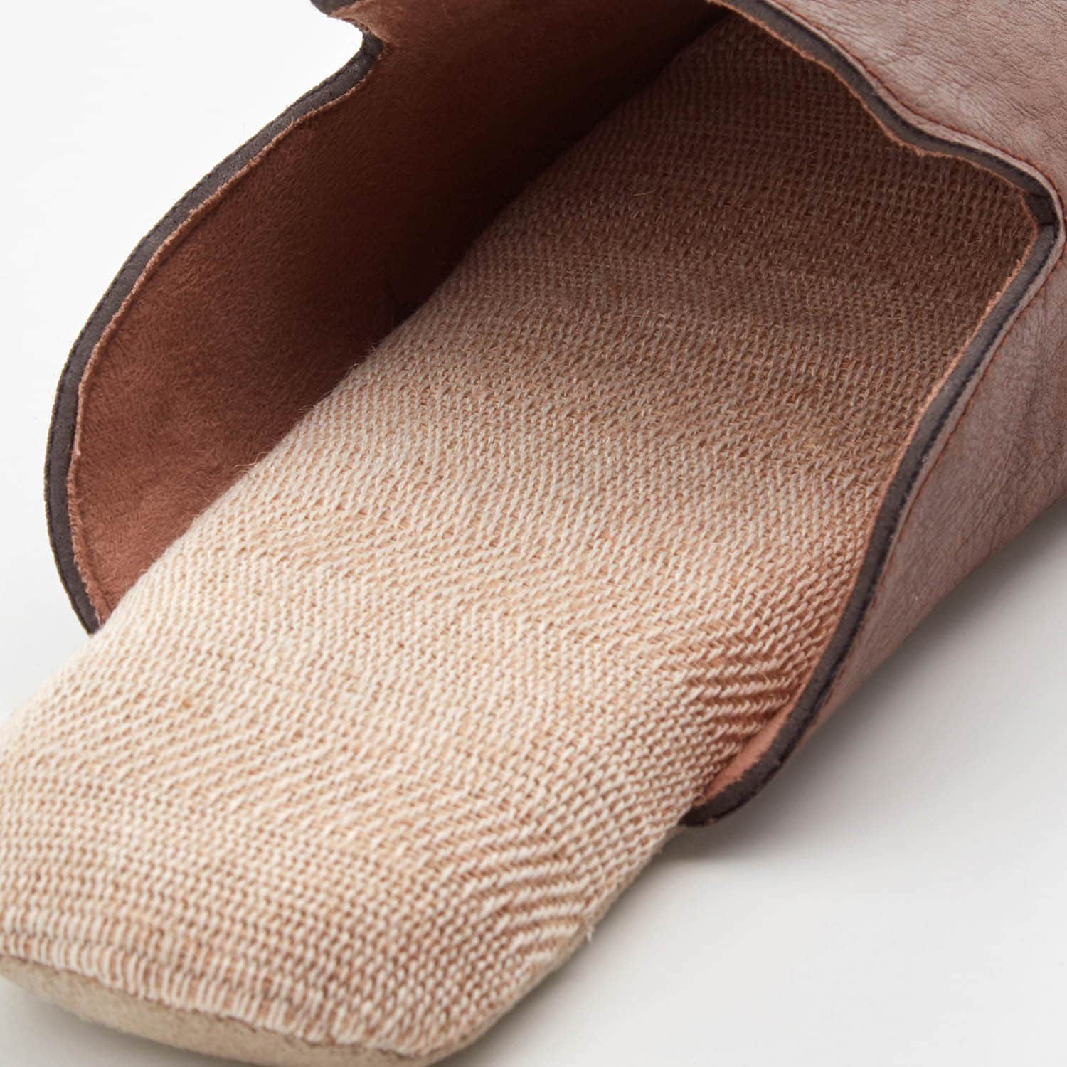 日本千趣會 - 無印風 麵包型室內拖鞋4件組-大地色系 (23-26cm)