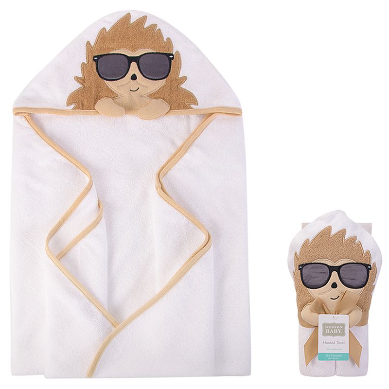 美國 Luvable Friends - 甜蜜寶貝100% 純棉嬰幼兒動物造型連帽浴巾/包巾-酷炫小猴子