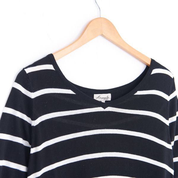 Marguerite - 後開叉條紋長上衣