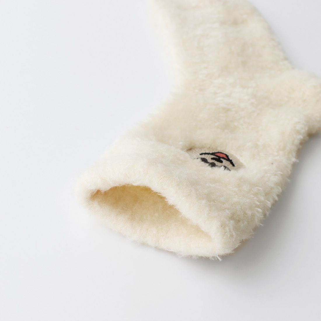 日本 TOMO - 可愛動物刺繡毛絨保暖襪-柴犬-淺棕 (22-25cm)