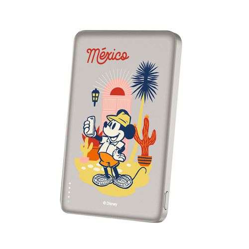 ✂附wh貼紙 迪士尼 20W PD超薄磁吸無線快充行動電源 5000mAh-米奇自拍