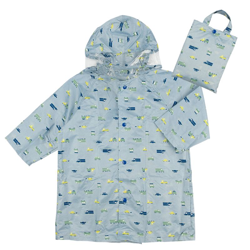 akachan honpo - 雨衣-汽車-淺藍色