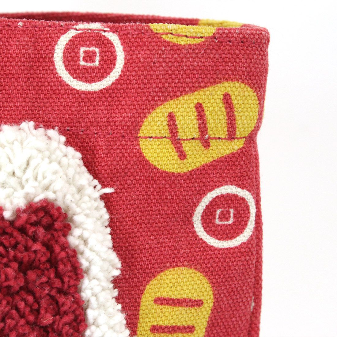 日本 TOMO - [限定]開運好物刺繡手提袋-招財貓-紅 (30×20×D10cm)