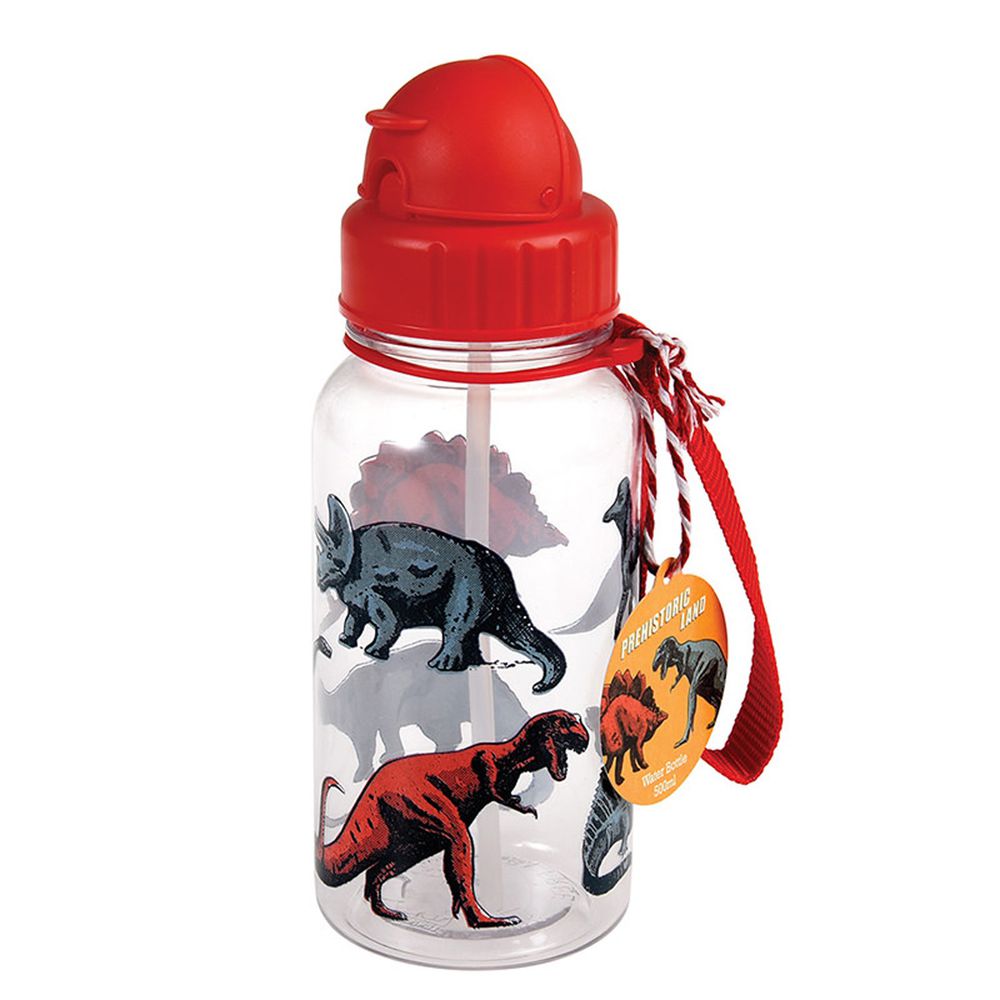 英國 Rex London - 兒童吸管水瓶-恐龍樂園(500ML)