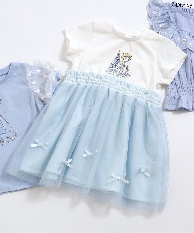 日本 apres les cours - 迪士尼 公主蕾絲拼接澎裙洋裝-小美人魚-粉x嫩綠