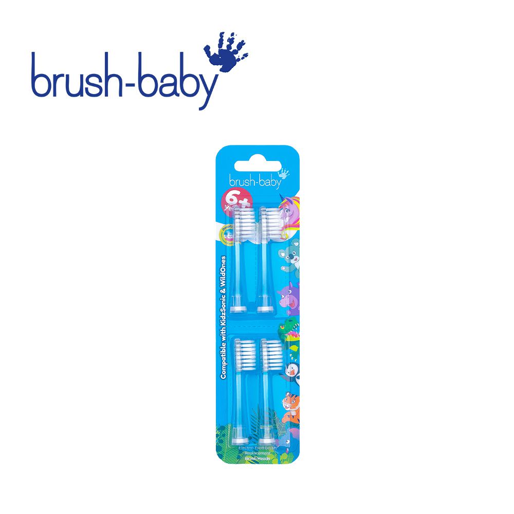 WildOnes 充電式兒童聲波電動牙刷替換刷頭-(6Y+)4入