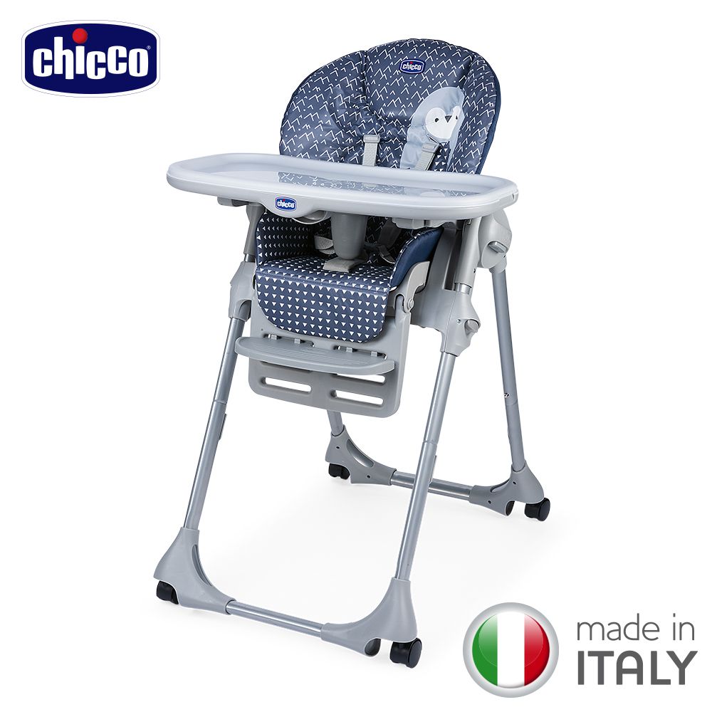 義大利 chicco - Polly Easy兩段式高腳餐椅-可愛企鵝