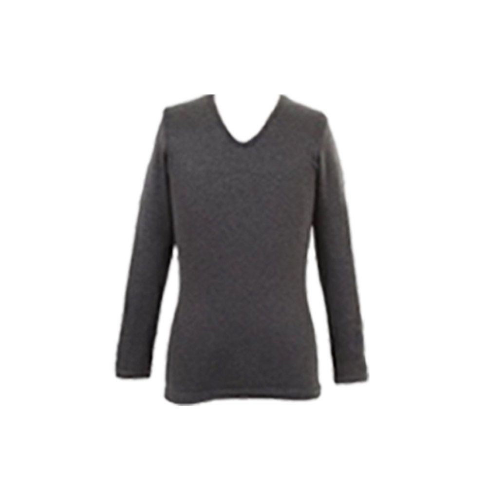 日本製 肌極保暖衣V領-男-灰色