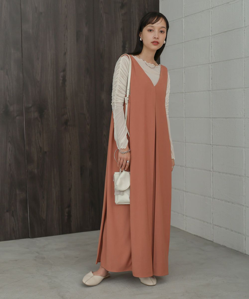 日本 Bab - 2WAY側鬆緊修身背心裙-黑