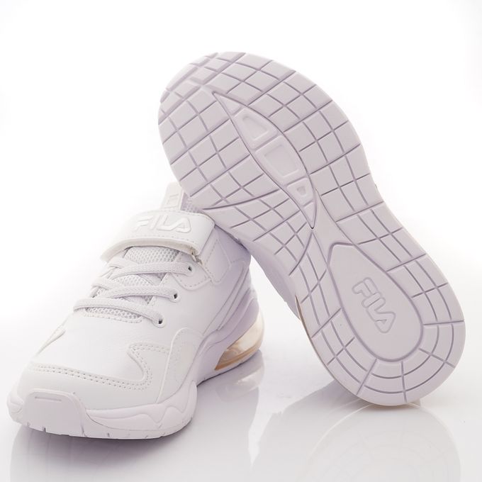 FILA - FILA氣墊純白運動鞋-3-J811X-111白(中大童段)-運動鞋-白