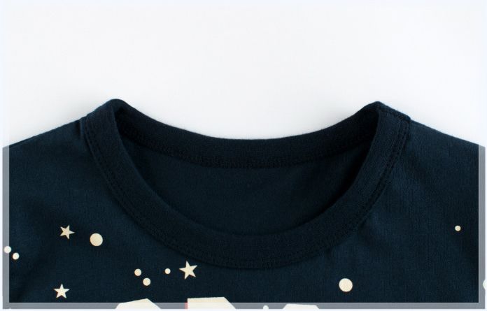 短袖棉T-銀河系探險-深藍色