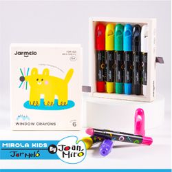 JarMelo 原創美玩 - 玻璃彩繪絲滑蠟筆(6色) JA96703