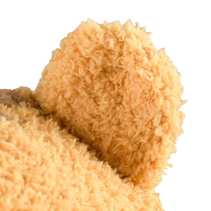 akachan honpo - 針織帽-毛茸茸動物-芥末黃色