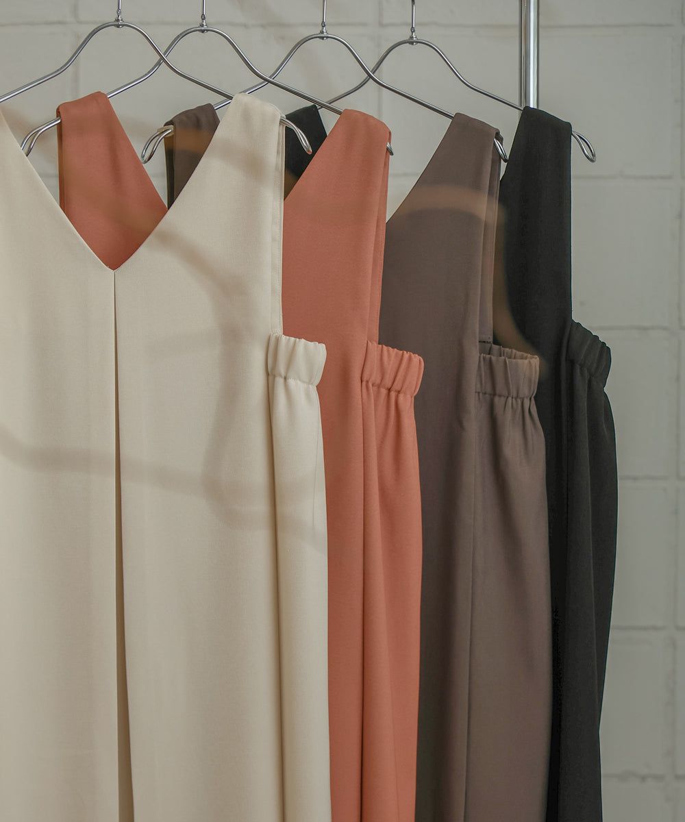 日本 Bab - 2WAY側鬆緊修身背心裙-黑