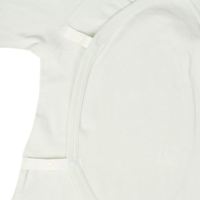 akachan honpo - 新生兒內衣6件組-短袖&7分袖 按扣款-綠色