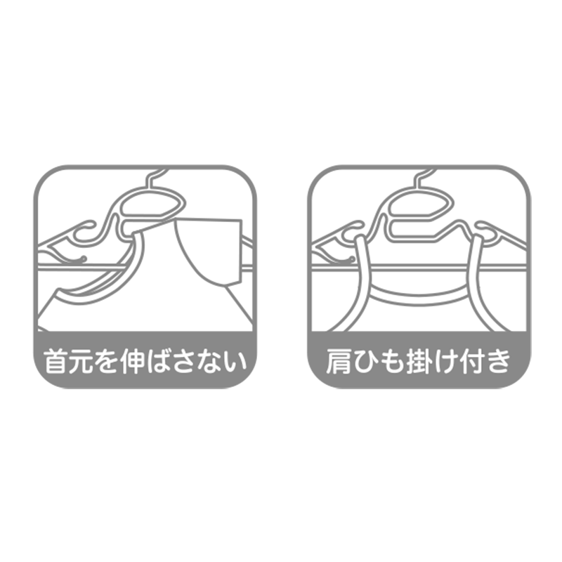 akachan honpo - 直接掛上也OK嬰幼兒服用衣架-20個-白色
