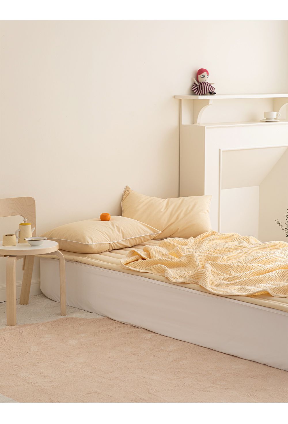 韓國 Maatila - (兒童款)天絲莫代爾鬆餅被毯-香蕉優格 (130X170cm)