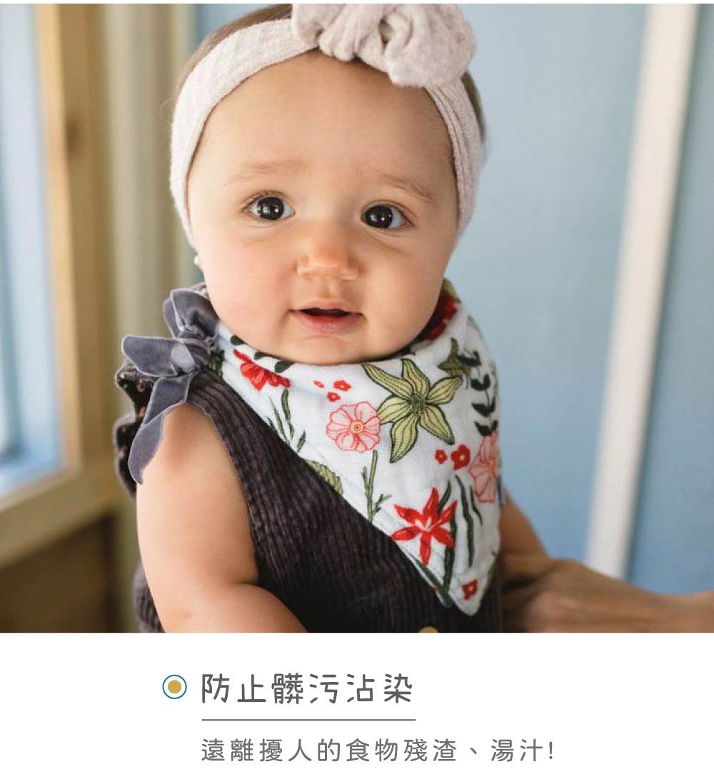 美國 Little Unicorn - 純棉雙面三角圍兜單入-宇宙探險 (17CMx42CM)-雙面/單入