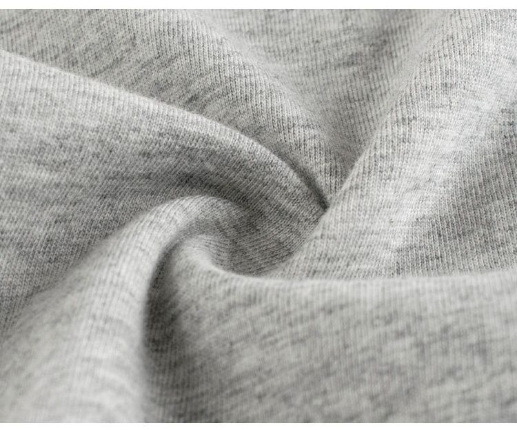 純棉圓領薄長袖上衣-熊熊臉-深藍+灰