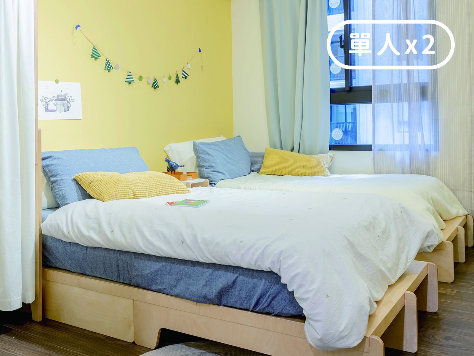 走走家具 - 模組單人加大床架-清新白 (105 / 217 / 66 (cm);座高 24 (cm))