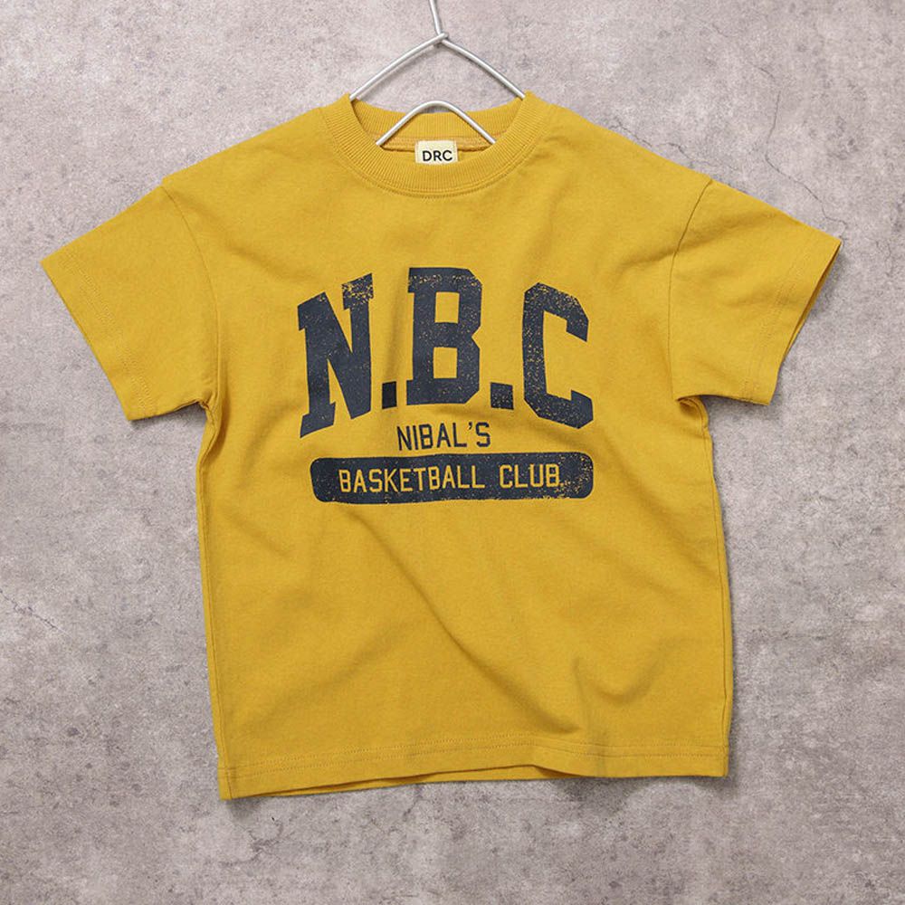 100%棉 街頭印花短袖上衣-N.B.C-芥黃