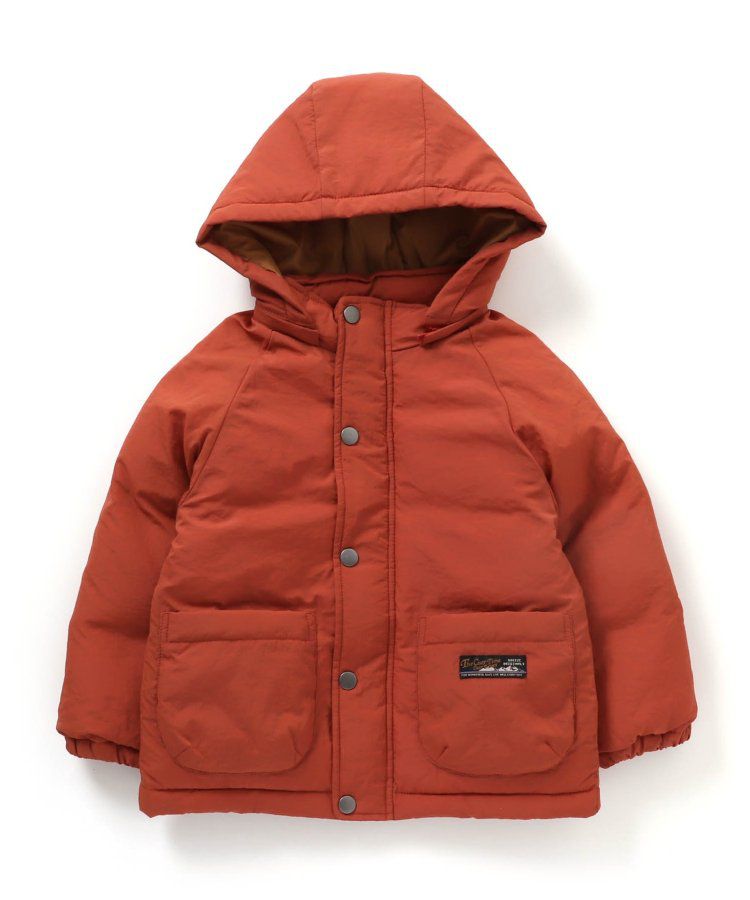 日本 BREEZE - 鋪棉保暖連帽外套-異色拼接-綠x藍