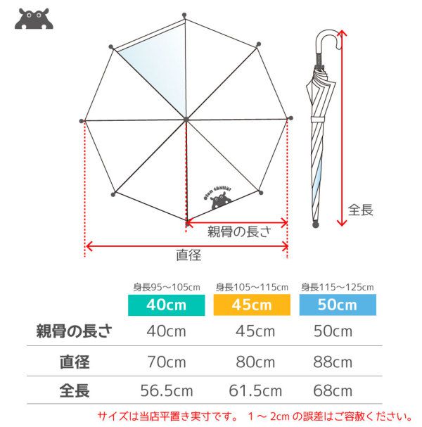 日本 kukka hippo - 兒童單片透明直傘-恐龍世界