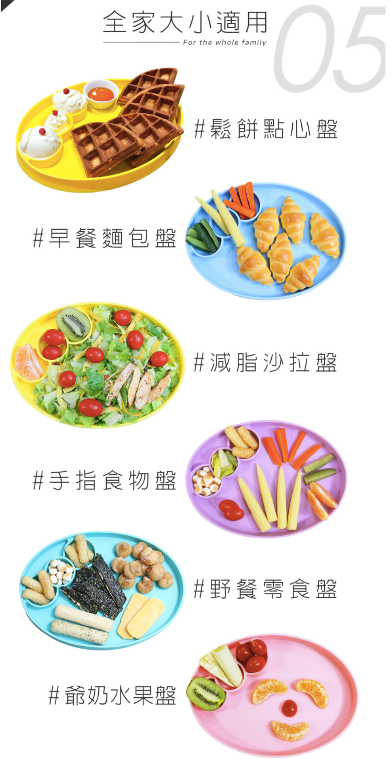 英國The Good Time - 英倫晚宴‧立體防滑矽膠餐盤-小畫家黃