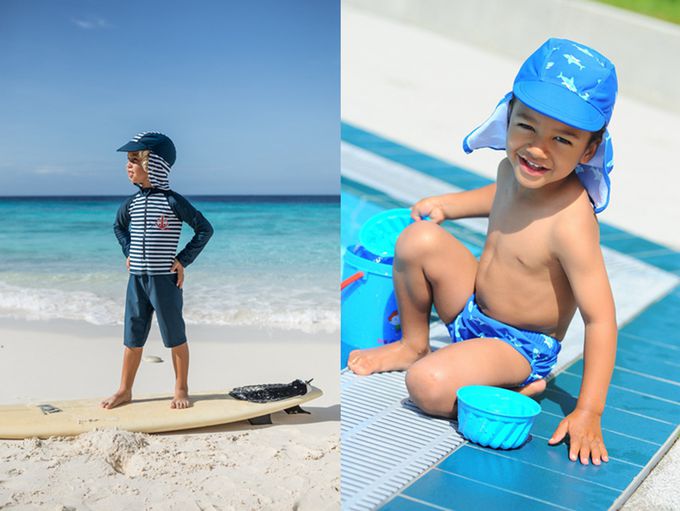 德國Playshoes - 抗UV防曬水陸兩用遮頸帽-獨角獸