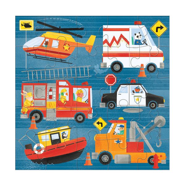 美國 mudpuppy - 地板拼圖-建築工具-25片